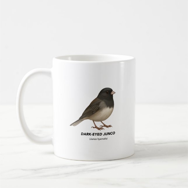 Taza De Café Junco de ojos oscuros - Aves de California (Izquierda)