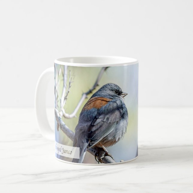 Taza De Café Junco de ojos oscuros Salmo 62:5 (Anverso izquierdo)