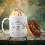 Taza De Café June Rosa y Honeysuckle Cumpleaños Keepsake<br><div class="desc">Junio tiene en realidad dos flores y tres piedras preciosas en celebración de los cumpleaños de este mes: flores -rosa y nuez de miel; piedras preciosas- piedra de luna, alexandrita y perla. Este diseño tiene todas las características. Este diseño presenta detalles en blanco y azul moonstone con alexandrita sobre fondo...</div>