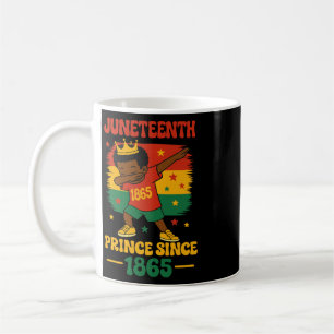 Taza De Café Juneteenth 1865 Groovy Prince Niño que hace Dab Li