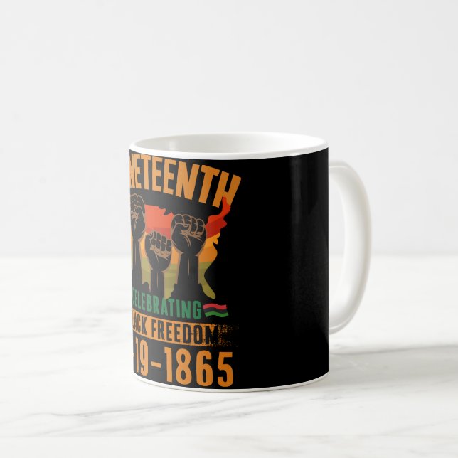Taza De Café Juneteenth Celebrating Black Freedom 186 African (Anverso derecho)