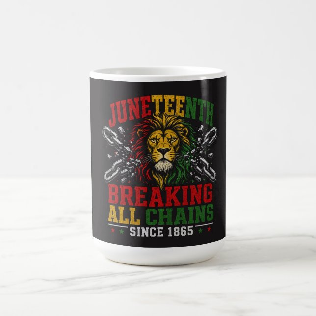 Taza De Café Juneteenth León Libertad: Rompiendo Cadenas Desde  (Centro)