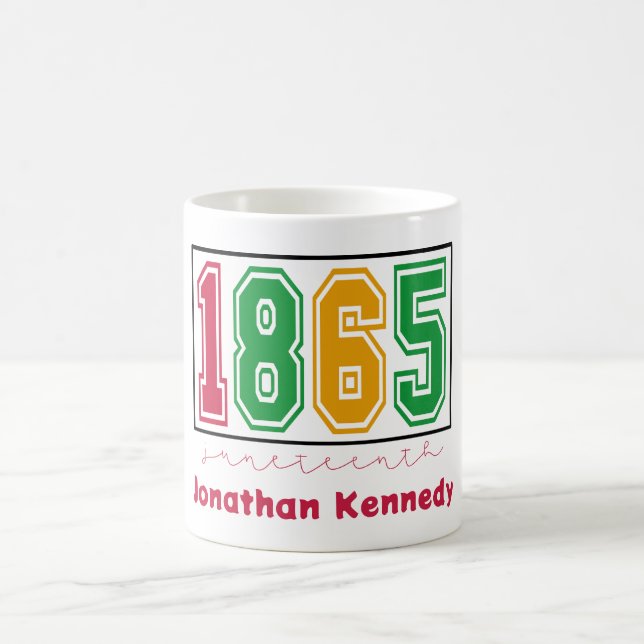 Taza De Café Juneteenth personalizado - Historia Negra  (Centro)