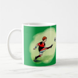Taza De Café Junge Fußballspieler mit Ball