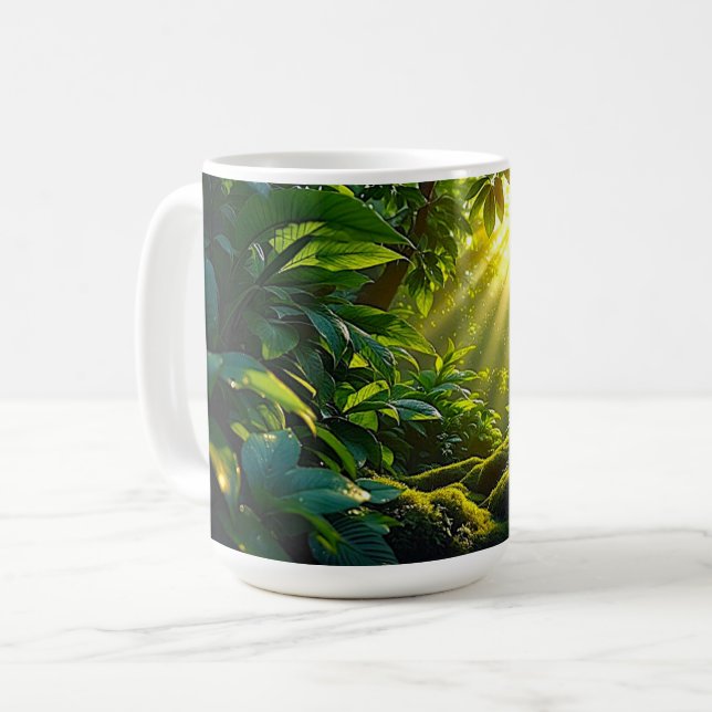 Taza De Café Jungla luminosa (Anverso izquierdo)