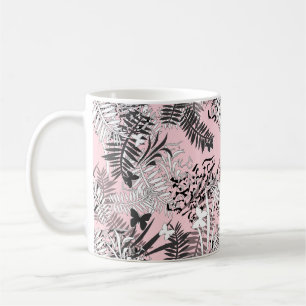 Taza De Café Jungla tropical sin costuras palma hojas tropicale