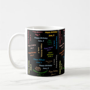 Taza De Café Junio, 6 Cumpleaños Mug