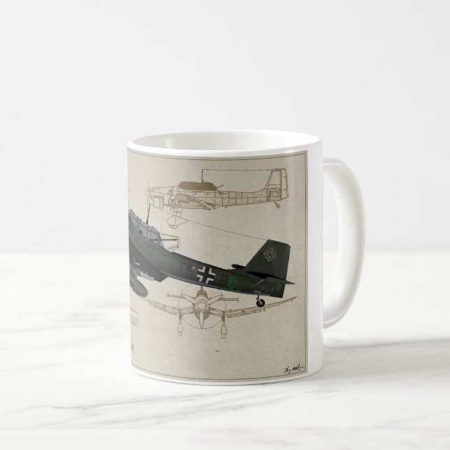 Taza De Café Junkers-Ju88-Stuka (Anverso derecho)