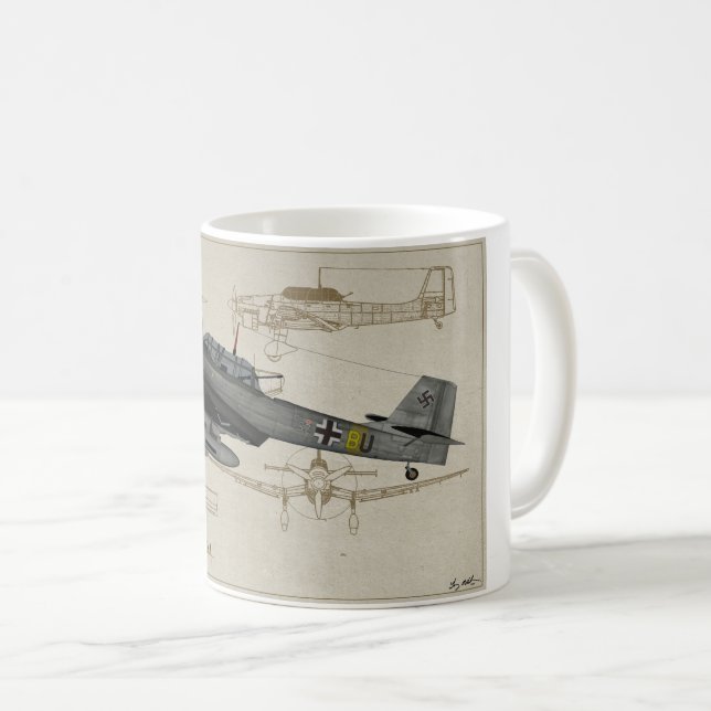 Taza De Café Junkers-Ju88-Stuka (Anverso derecho)