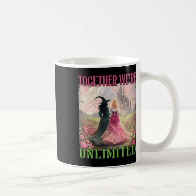 Taza De Café Juntas brujas bruja verde rosa ilimitada (Derecha)