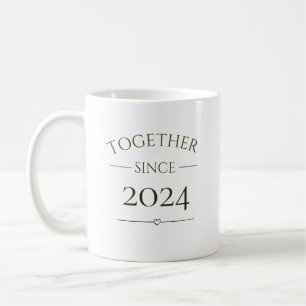 Taza De Café Juntos Desde Año Personalizado