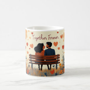 Taza De Café Juntos para Siempre Romántico Aniversario y Boda