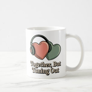 Taza De Café Juntos, pero desconectados, humor de distancia emo