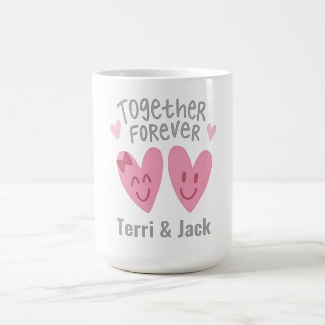 Taza De Café Juntos por siempre Mug Personalizada (Centro)