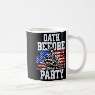 Taza De Café Juramento sobre el partido nosotros patriota ejérc