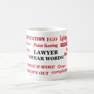 Taza De Café Jurista Swear Words: Mascota inquietantemente grac
