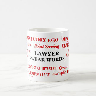 Taza De Café Jurista Swear Words: Mascota inquietantemente grac