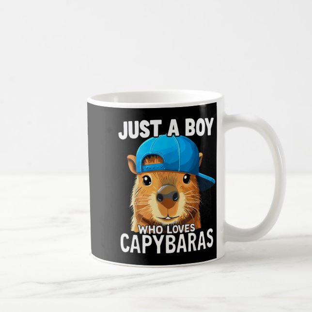 Taza De Café Just A Boy Who Loves Capybaras  (Derecha)