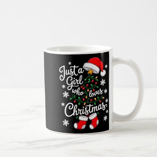 Taza De Café Just A Girl Who Loves Christmas Tree Xmas  (Derecha)