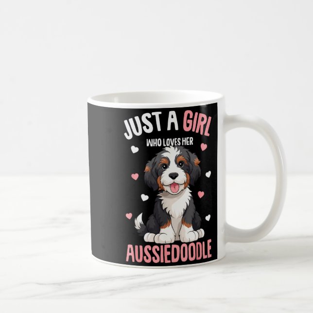 Taza De Café Just A Girl Who Loves Her Aussiedoodle Aussie Dood (Derecha)