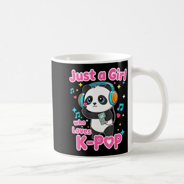 Taza De Café Just A Girl Who Loves K-p Cute Panda  (Derecha)
