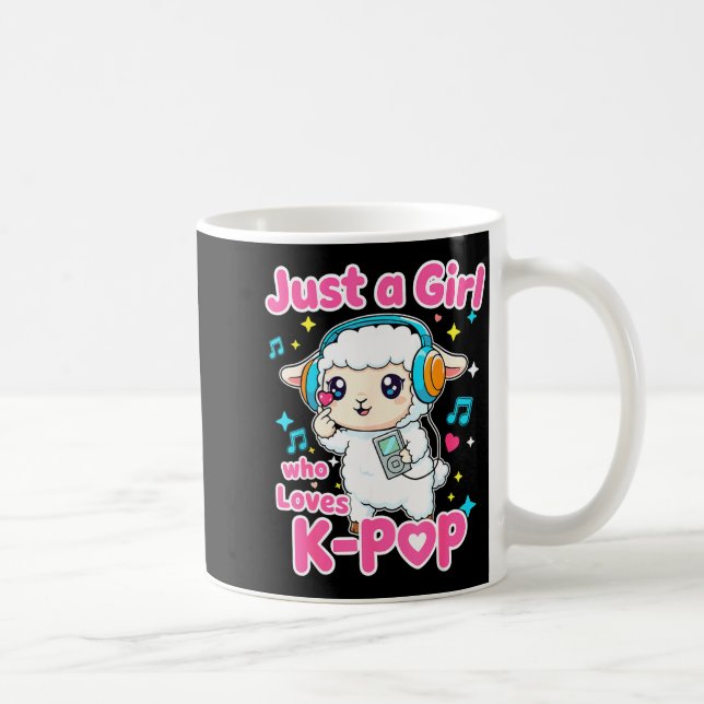 Taza De Café Just A Girl Who Loves K-p Cute Sheep  (Derecha)