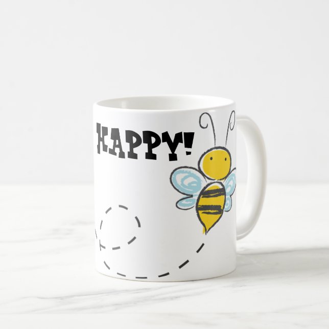 Taza De Café Just Bee Happy (Anverso derecho)