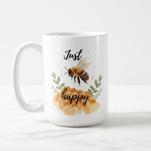 Taza De Café Just Bee Happy  (Izquierda)