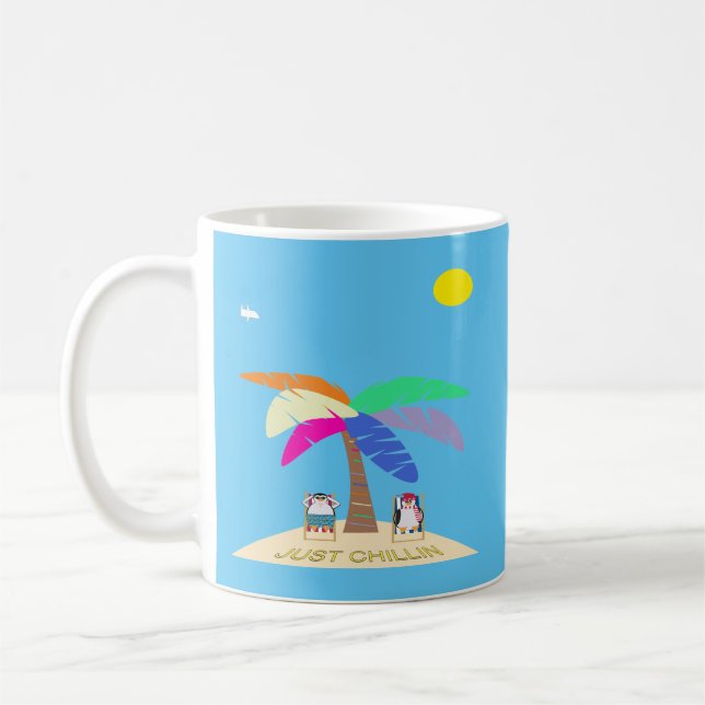 Taza De Café Just Chillin Design Classic Mug (Izquierda)