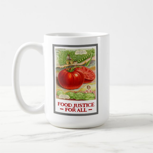 Taza De Café Justicia Alimentaria - Tomates de cosecha y Jardín (Izquierda)