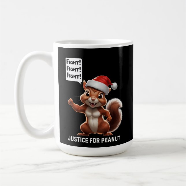 Taza De Café Justicia para Navidades de cacahuete MAGA (Izquierda)