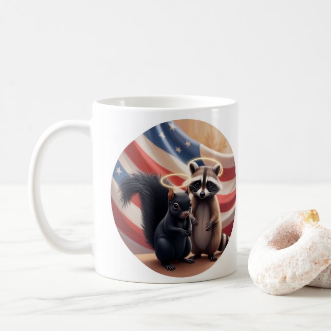 Taza De Café Justicia para Peanut y Fred Mug (Con donut)
