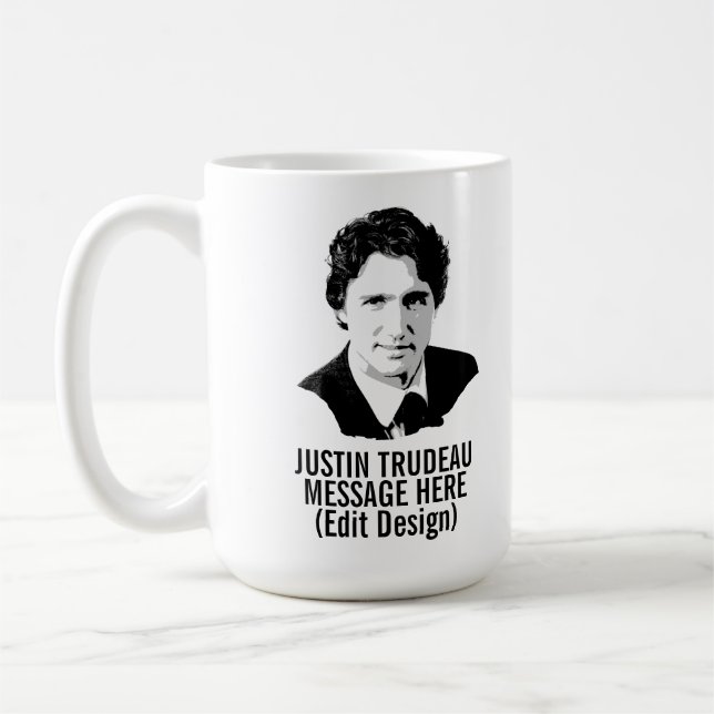 TAZA DE CAFÉ JUSTIN TRUDEAU PERSONALIZADO (Izquierda)