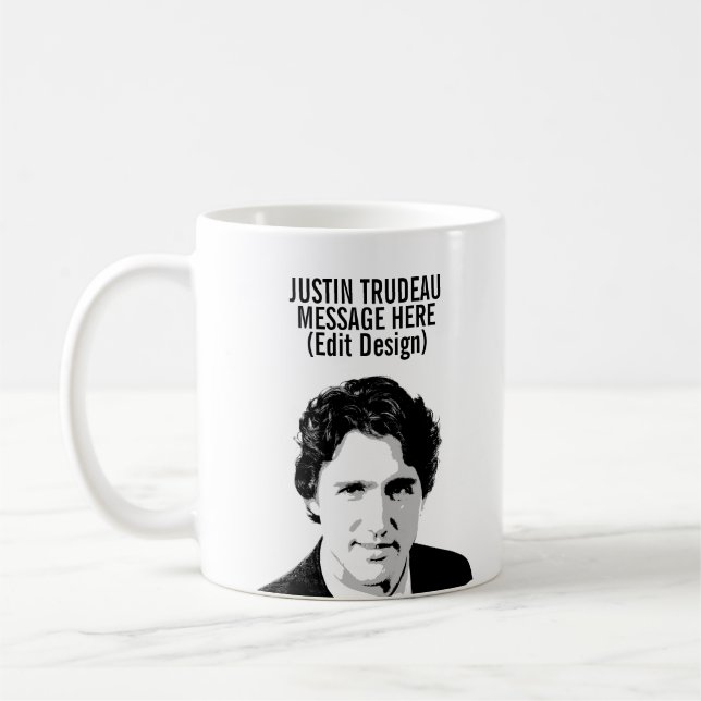 TAZA DE CAFÉ JUSTIN TRUDEAU PERSONALIZADO (Izquierda)