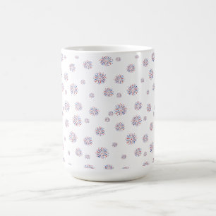 Taza De Café Justo Aquí Para Los Fuegos Artificiales Divertidos