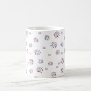 Taza De Café Justo Aquí Para Los Fuegos Artificiales Divertidos