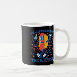 Taza De Café Justo Aquí Para Los Wieners Perro Caliente Gracios