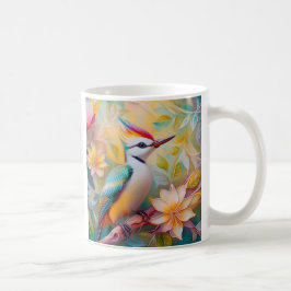 Taza De Café Juvenil Rainbow Woodpecefer Fantasy Bird