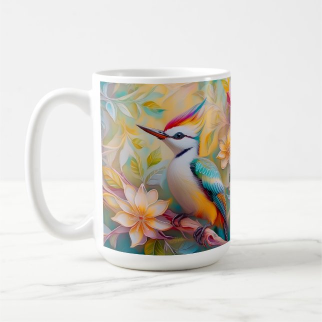 Taza De Café Juvenil Rainbow Woodpecefer Fantasy Bird (Izquierda)