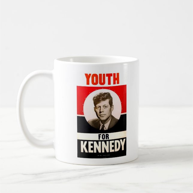 Taza De Café Juventud para presidente John F. Kennedy (Izquierda)