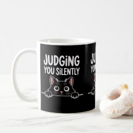 Taza De Café Juzgando Silenciosamente A Los Gatos Les Encantan