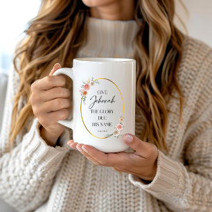 Taza De Café JW 2025 Year Text with Rosa Mug