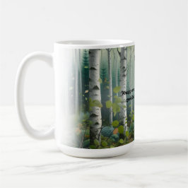 Taza De Café JW 2026 Year Text Birch Tree Landscape