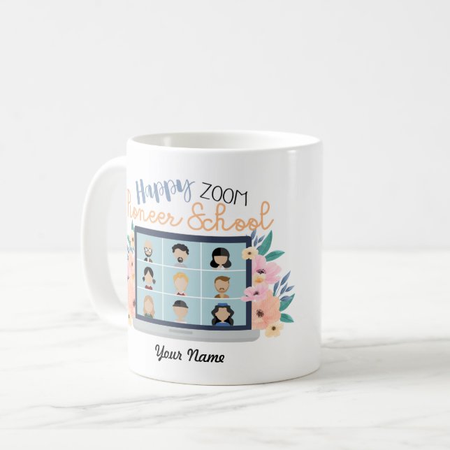 Taza De Café JW Happy Zoom Pioneer School 2022 Co (Anverso izquierdo)