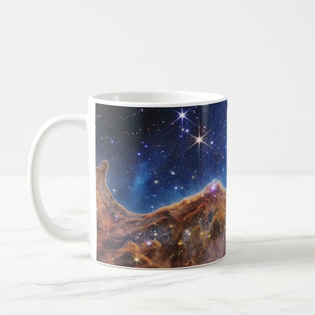 Taza De Café JWST James Webb Telescopio Espacial Acantilados Có (Izquierda)