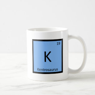Taza De Café K - Kentrosaurus Dinosaur Chemistry Symbol