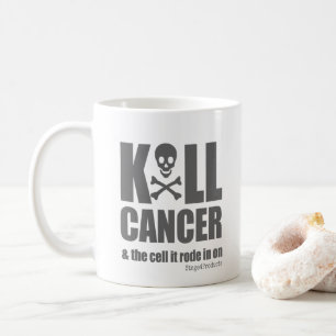 Taza De Café K*LL CÁNCER y la célula en la que entró - Gris