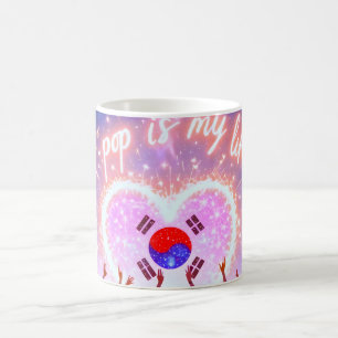 Taza De Café K-pop es mi vida cruzada por la galaxia