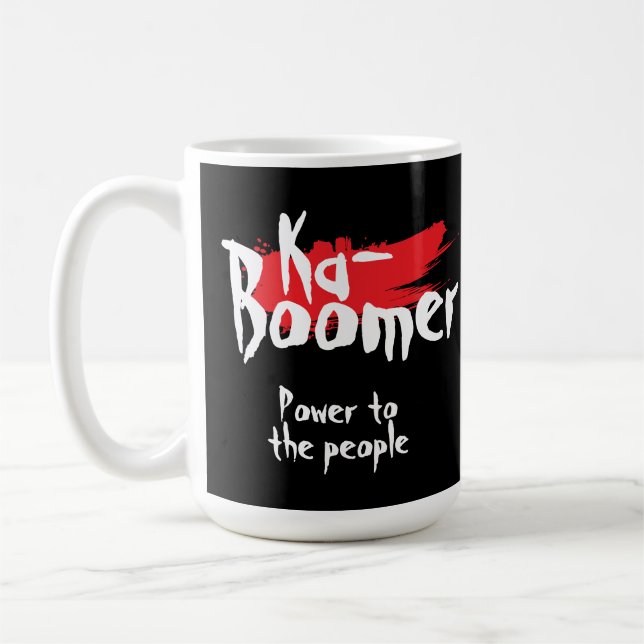 Taza De Café Ka- boomer fun one word minimalist cool trendy (Izquierda)