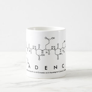 Taza De Café Kadence peptide name mug